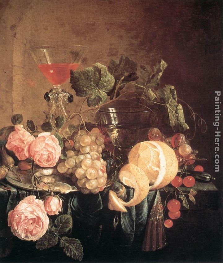 Still-Life with Flowers and Fruit painting - Jan Davidsz de Heem Still-Life with Flowers and Fruit art painting